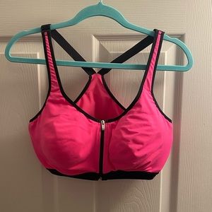 Hot pink sports bra